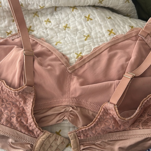 Aerie Soft & Smooth Endless Lace Stretch Triangle Bralette Bra XL in Raw Sienna - Picture 11 of 16